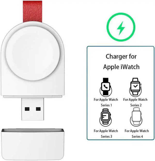 Alt view image 2 of 7 - Watch Charger for Apple Magnetic Portable Wireless iWatch Charger Compatible for Apple Watch Series 1 2 3 4 in 38mm 40mm 42mm 44mm