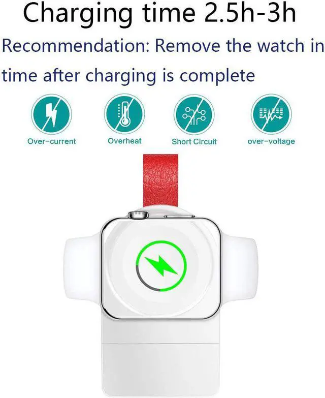 Alt view image 3 of 7 - Watch Charger for Apple Magnetic Portable Wireless iWatch Charger Compatible for Apple Watch Series 1 2 3 4 in 38mm 40mm 42mm 44mm