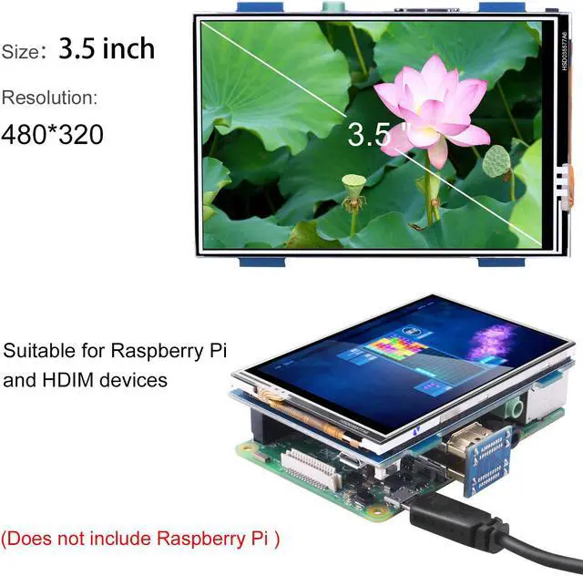 Alt view image 6 of 6 - for Raspberry PI 3 Generation TFT Touch Screen Werleo 3.5 inch TFT LCD Display Monitor Support All Raspberry PI System Video Movie Play Arcade Game HDMI Audio Input SC6A - 3.5 inch HDMI RPI Screen