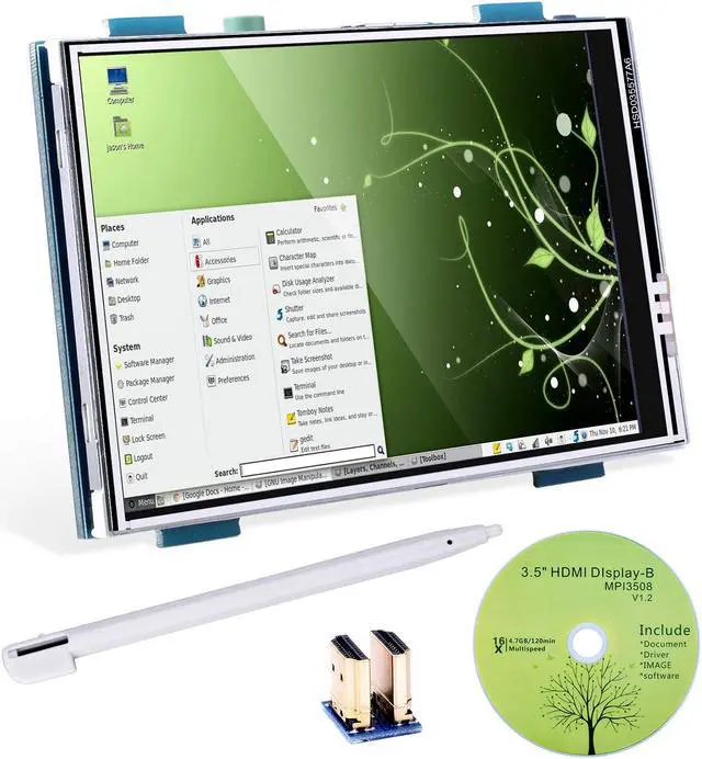Alt view image 2 of 6 - for Raspberry PI 3 Generation TFT Touch Screen Werleo 3.5 inch TFT LCD Display Monitor Support All Raspberry PI System Video Movie Play Arcade Game HDMI Audio Input SC6A - 3.5 inch HDMI RPI Screen