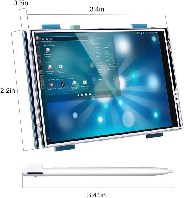 Alt view image 5 of 6 - for Raspberry PI 3 Generation TFT Touch Screen Werleo 3.5 inch TFT LCD Display Monitor Support All Raspberry PI System Video Movie Play Arcade Game HDMI Audio Input SC6A - 3.5 inch HDMI RPI Screen