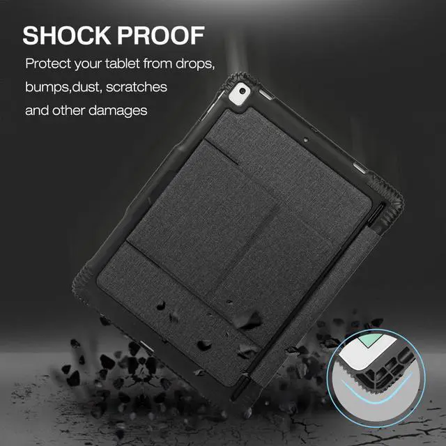 Alt view image 3 of 7 - iPad Pro 10.5 / iPad Air 3rd Gen Keyboard Case with Pencil Holder, Detachable Bluetooth Keyboard with Shockproof Heavy Duty Full-body Protective Case for iPad Pro 10.5 / iPad Air 10.5 3rd Gen 2019