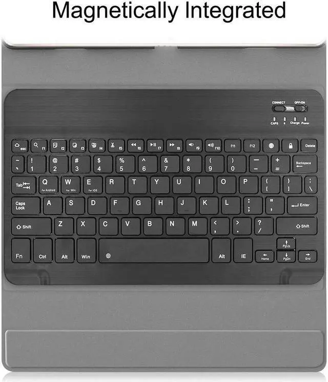 Alt view image 7 of 7 - Bluetooth Keyboard Case for Huawei Mediapad M6 10.8 Inch, Light & Thin PU Leather Multiple Angle Viewing Tablet Cover with Magnetically Wireless Keyboard for Huawei MediaPad M6 10.8 Inch 2019
