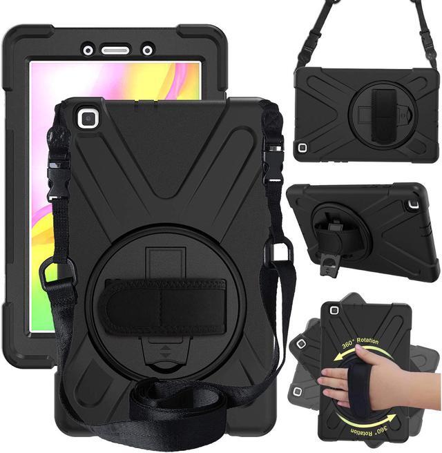 Main image of Galaxy Tab A 8.0 2019 Case Model SM-T290 SM-T295 Heavy Duty Shockproof Protective Case Cover with 360 Rotating Kickstand Hand Strap Shoulder Strap for Samsung Galaxy Tab A 8.0 2019 Without S Pen