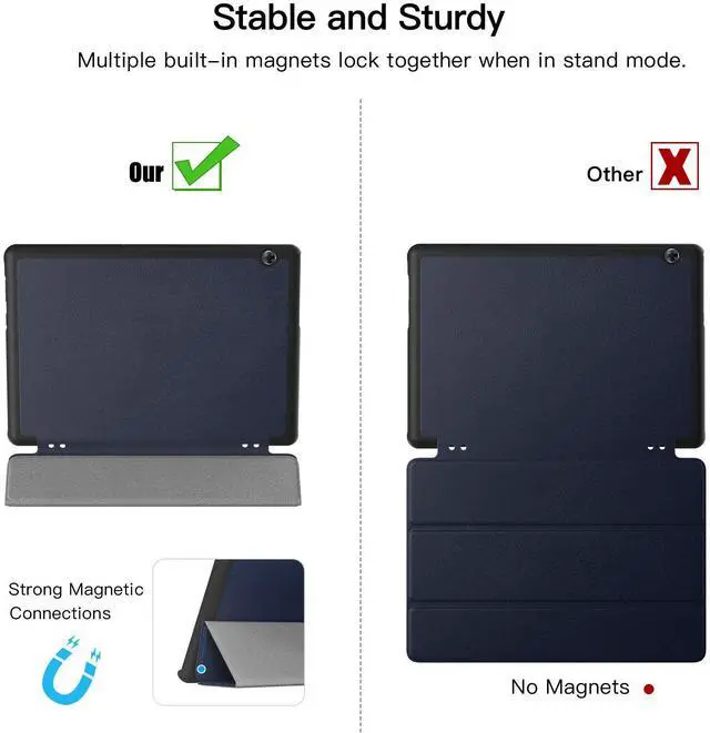 Alt view image 6 of 7 - Werleo Case For Huawei MediaPad T5 Cover Ultra Compact Protection Slim Lightweight Smart Shell Stand Cover with Auto Wake & Sleep For Huawei MediaPad T5 10 Inch Tablet