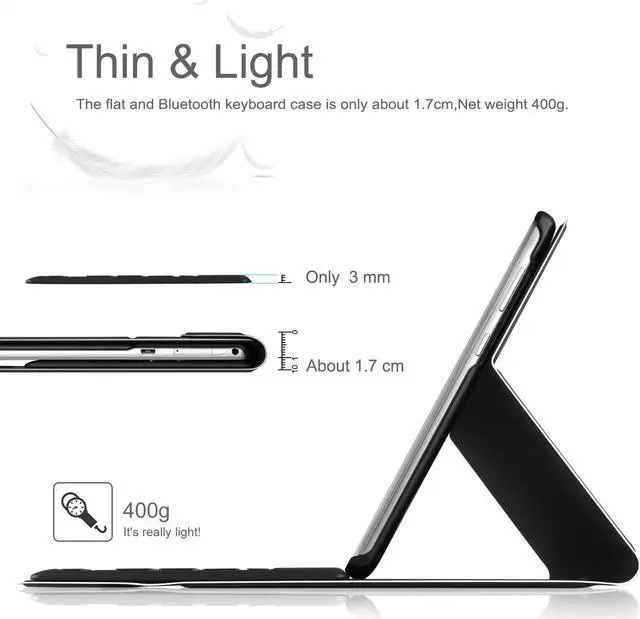 Alt view image 2 of 7 - Bluetooth Keyboard Case for Huawei Mediapad T5 10 10.1 AGS2-L09 AGS2-W09 AGS2-L03 Case Keyboard for Huawei T5 10 10.1 inch Cover