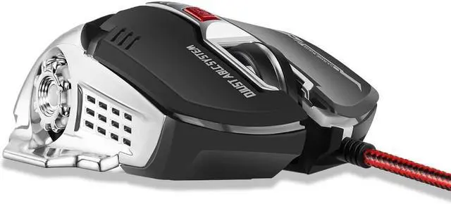 Alt view image 6 of 7 - Ergonomic 3200 DPI LED Optical Wired Gaming Mouse Mice 5 Buttons Compatible Mac Pro Gamer PC Laptop Desktop Notebook Black