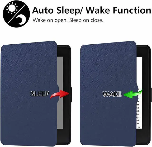 Alt view image 4 of 6 - Smart Case for Amazon New Kindle 558 - 8th Generation 2016 - with Automatic Wake Sleep and Card Slot Non-Slip Shock Absorption Portable Multi-View Ultra Slim Soft Silicone Protective Tablet Cover