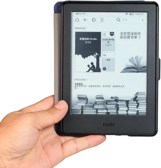 Alt view image 5 of 6 - Smart Case for Amazon New Kindle 558 - 8th Generation 2016 - with Automatic Wake Sleep and Card Slot Non-Slip Shock Absorption Portable Multi-View Ultra Slim Soft Silicone Protective Tablet Cover