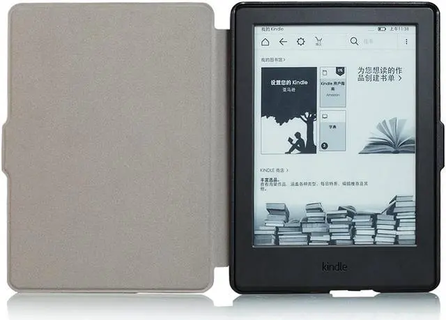 Alt view image 6 of 6 - Smart Case for Amazon New Kindle 558 - 8th Generation 2016 - with Automatic Wake Sleep and Card Slot Non-Slip Shock Absorption Portable Multi-View Ultra Slim Soft Silicone Protective Tablet Cover