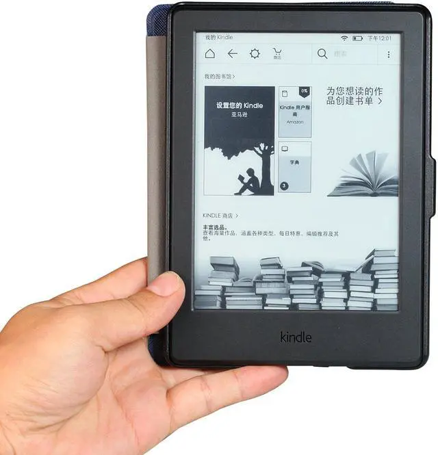 Alt view image 7 of 7 - Smart Case for Amazon New Kindle 558 - 8th Generation 2016 - with Automatic Wake Sleep and Card Slot Non-Slip Shock Absorption Portable Multi-View Ultra Slim Soft Silicone Protective Tablet Cover