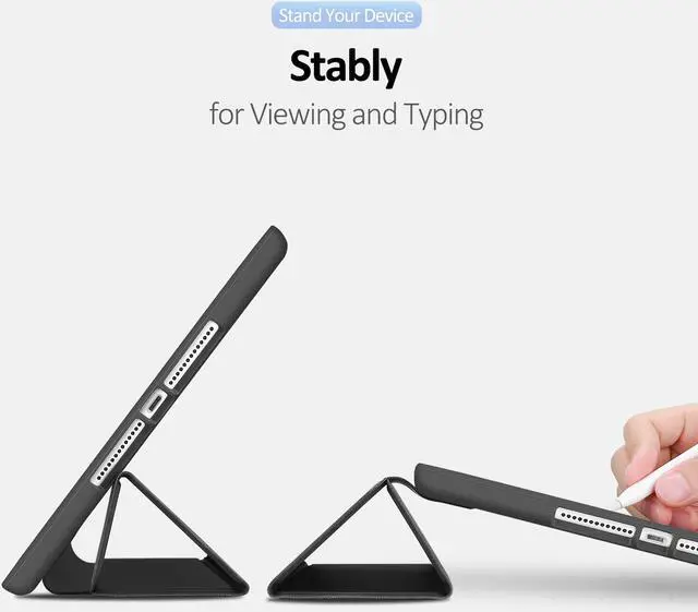 Alt view image 3 of 7 - iPad 10.2 2019 Case Slim Smart Case Cover for iPad 7th Generation 10.2 inch 2019 with Built-in Apple Pencil Holder Auto Sleep Wake Lightweight Smart Stand Soft TPU Protective Back Cover