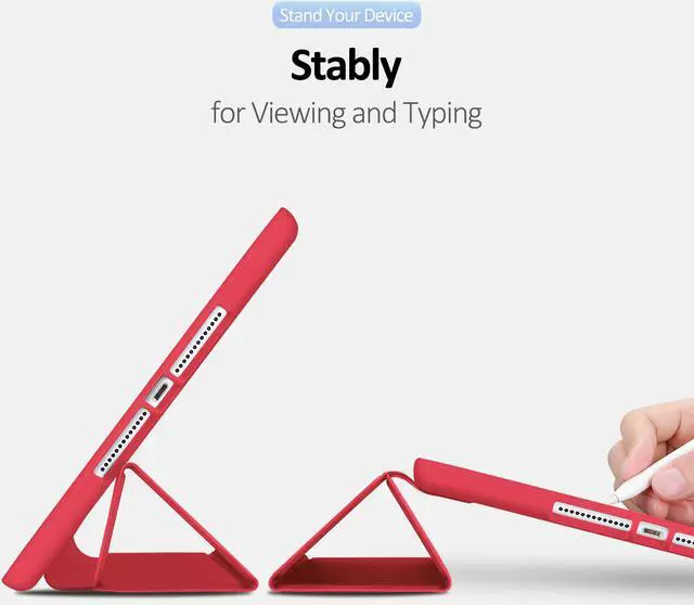 Alt view image 4 of 7 - iPad 10.2 2019 Case Slim Smart Case Cover for iPad 7th Generation 10.2 inch 2019 with Built-in Apple Pencil Holder Auto Sleep Wake Lightweight Smart Stand Soft TPU Protective Back Cover