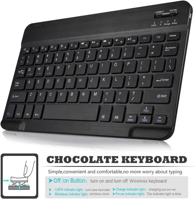 Alt view image 7 of 7 - Wireless Keyboard Case for Samsung Galaxy Tab A 8.0 2019 SM-T290 SM-T295 Cover with Keyboard Wireless Smart Stand Cover for Samsung Galaxy Tab A 8.0 2019 Without S Pen