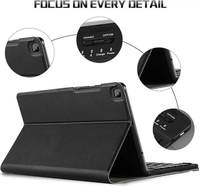 Alt view image 6 of 7 - Wireless Keyboard Case for Samsung Galaxy Tab A 8.0 2019 SM-T290 SM-T295 Cover with Keyboard Wireless Smart Stand Cover for Samsung Galaxy Tab A 8.0 2019 Without S Pen