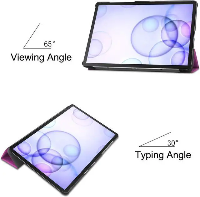Alt view image 6 of 7 - Werleo Slim Case for Samsung Galaxy Tab S6 10.5 inch 2019 Model SM-T860 Wi-Fi / SM-T865 LTE / SM-T867 Verizon - Supports S Pen Wireless Charging - Ultra Thin Tri-Fold Stand Cover Auto Sleep Wake