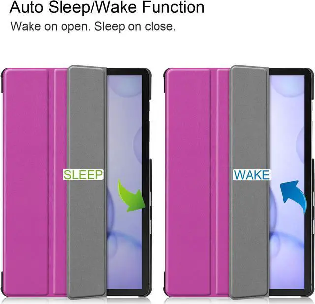 Alt view image 3 of 7 - Werleo Slim Case for Samsung Galaxy Tab S6 10.5 inch 2019 Model SM-T860 Wi-Fi / SM-T865 LTE / SM-T867 Verizon - Supports S Pen Wireless Charging - Ultra Thin Tri-Fold Stand Cover Auto Sleep Wake