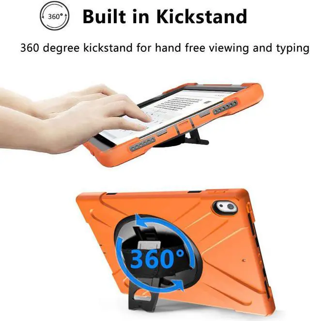 Alt view image 3 of 7 - iPad Pro 12.9 Case 3rd Gen 2018 Heavy Duty Shockproof Protective Case Cover with 360 Degree Rotating Kickstand / Adjustable Hand Strap and Carrying Shoulder Strap for iPad Pro 12.9 3rd Generation