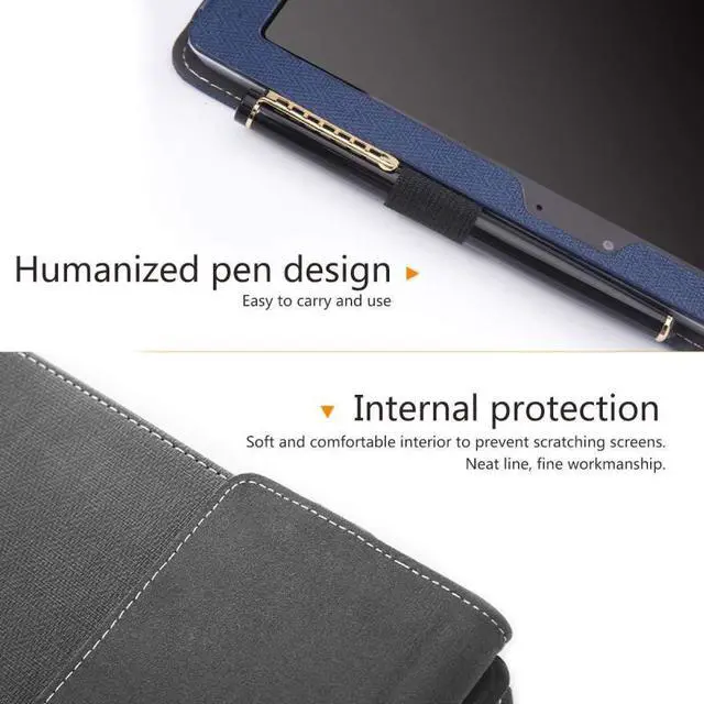 Alt view image 3 of 7 - Protective Case For Lenovo Miix 520 12" PU Leather Folio Stand Cover Compatible with Lenovo Miix 520 / Lenovo Miix 510 / Lenovo Miix 5 Plus 12.2 Inch 2-in-1 Laptop Tablet