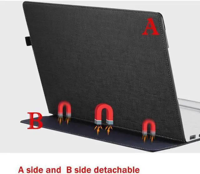 Alt view image 4 of 7 - Protective Case For Lenovo Miix 520 12" PU Leather Folio Stand Cover Compatible with Lenovo Miix 520 / Lenovo Miix 510 / Lenovo Miix 5 Plus 12.2 Inch 2-in-1 Laptop Tablet