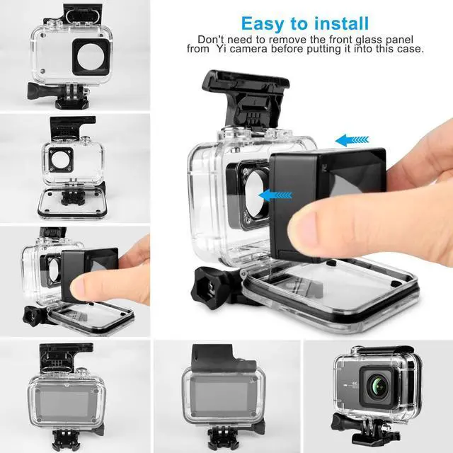 Alt view image 4 of 7 - Werleo 40mm Discovery 4K Diving Protective Case for Xiaomi 4K / Yi 4K+ / Yi Lite / YI 40m with Bracket