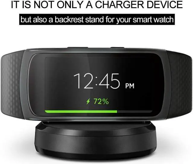 Alt view image 2 of 7 - for Gear Fit 2 Charger / Gear Fit 2 Pro Charger (2-Pack) Replacement Charging Dock Cradle for Samsung Gear Fit 2 R360 / Gear Fit 2 Pro R365 Smart Watch