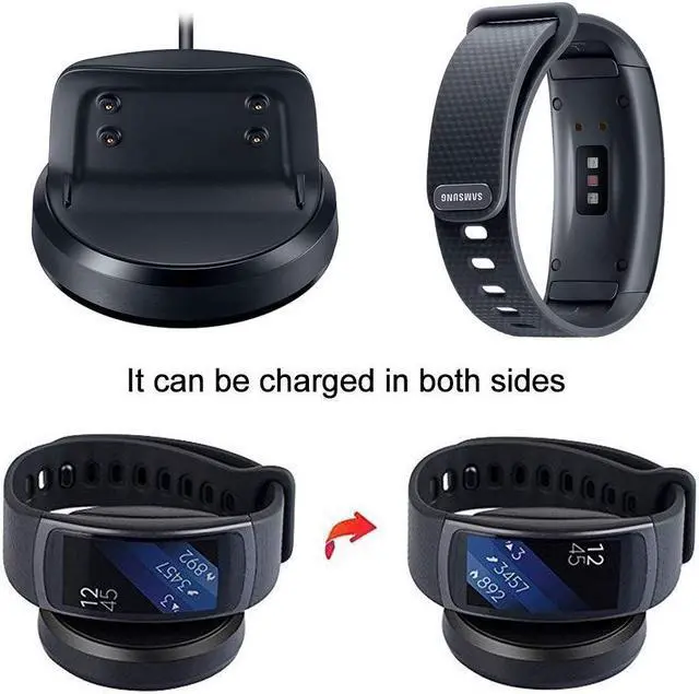 Alt view image 3 of 7 - for Gear Fit 2 Charger / Gear Fit 2 Pro Charger (2-Pack) Replacement Charging Dock Cradle for Samsung Gear Fit 2 R360 / Gear Fit 2 Pro R365 Smart Watch