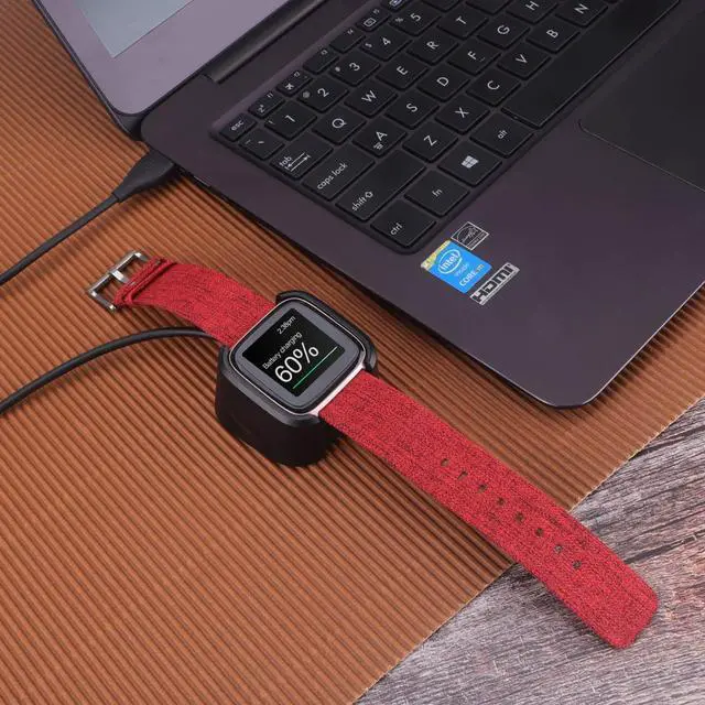 Alt view image 6 of 7 - Werleo Compatible with Fitbit watch Versa Charger 2-Pack Replacement USB Charging Cable Dock Stand for Versa / Versa Lite / Versa SE