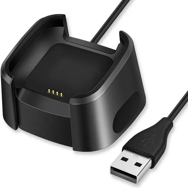 Alt view image 5 of 7 - Werleo Compatible with Fitbit watch Versa Charger 2-Pack Replacement USB Charging Cable Dock Stand for Versa / Versa Lite / Versa SE