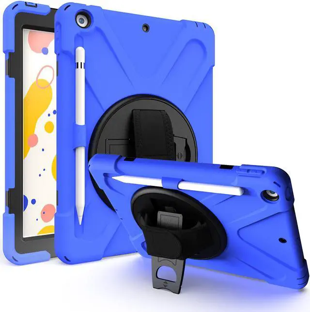 Main image of New iPad 10.2 Case 2019 iPad 7th Generation Case Cover with Pencil Holder / Rotatable Stand / Hand Strap and Shoulder Belt Shockproof Case for iPad 10.2 inch 2019 Tablet A2197 A2198 A2200