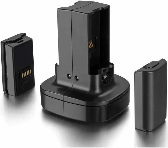 Alt view image 6 of 7 - Charger and Battery Pack Power Kit for xBox 360 / Xbox 360 Slim Dual Remote Controller Fast Charging Docking Station with 2 Replacement Batteries compatible with Xbox 360 Wireless Controller