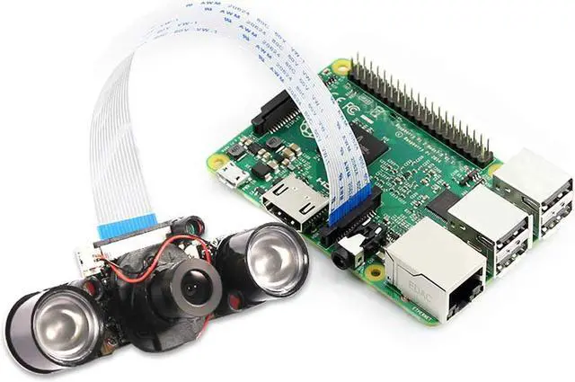 Alt view image 5 of 6 - Raspberry Pi 4B Camera Module 5MP 1080p OV5647 Automatically Switching Between Day Vision and Night Vision Webcam Lens with LED Light for Raspberry Pi 3 B+ Pi 2 A / B / B+ and Raspberry Pi 3
