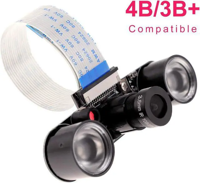 Main image of Werleo Camera Module for Raspberry Pi 4B with 5MP 1080p OV5647 Video Webcam Supports Night Vision Compatible with Raspberry Pi 4B /3B+ / 3B / 2B