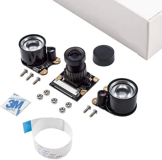 Alt view image 7 of 7 - Camera Module for Raspberry Pi 4 with 5MP 1080p OV5647 Video Webcam Supports Night Vision Compatible with Raspberry Pi 3 B+ / 3B / 2 Model B B+