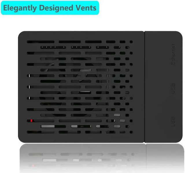 Alt view image 4 of 7 - Raspberry Pi 4 Case Raspberry Pi 4 Fan ABS Case with Cooling Fan / Raspberry Pi 4 Heatsink Simple Removable Top Cover for Pi 4 Model B / 4B