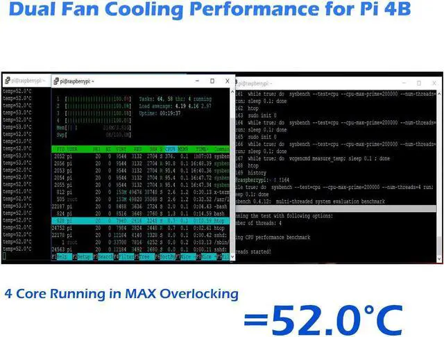 Alt view image 5 of 7 - Raspberry Pi 4 Fan Raspberry Pi Dual Fan with Raspberry Pi Heatsink Raspberry Pi Fan for Raspberry Pi 4 Model B 3B+ / Pi 3 B / Pi 2 B