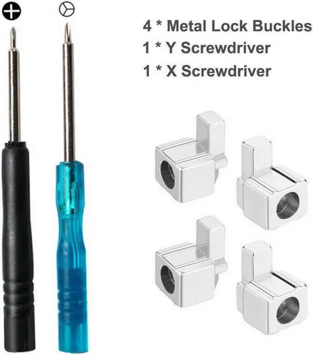 Alt view image 4 of 7 - Joy-Con Metal Buckles Replacement Parts for Nintendo Switch Joy Con Repair Replacement Latches Left and Right Lock Buckles with Screwdrivers