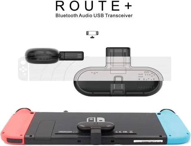 Alt view image 3 of 7 - GuliKit ROUTE+ PRO Bluetooth Transmitter Wireless Audio USB-C Adaptor or Receiver With Voice Transmission - Must Have Gaming Accessory For Wireless Headset to Work With Nintendo Switch and PC