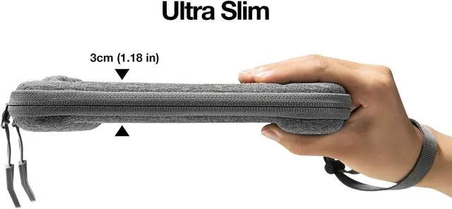 Alt view image 2 of 7 - Ultra Slim Case for Nintendo Switch Lite Original Patent Protective Portable Carrying Case Travel Storage Hard Shell with 8 Game Cartridges and Military Level Protection Gray