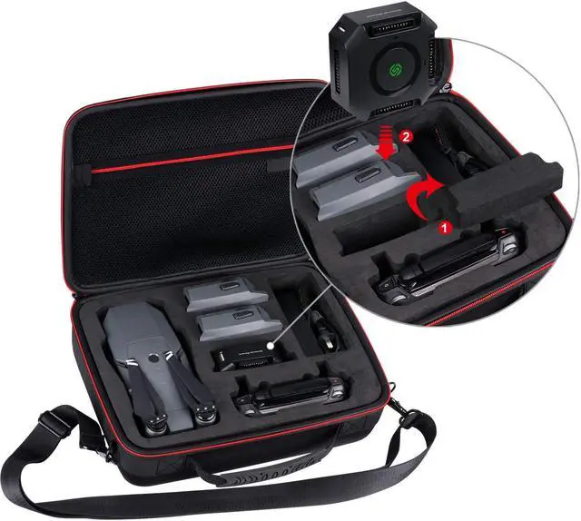 Alt view image 6 of 7 - Mavic Pro Carrying Case Compatible for DJI Mavic Platinum / DJI Mavic Pro Fly More Combo - Not fit for Mavic 2 pro / 2 Zoom