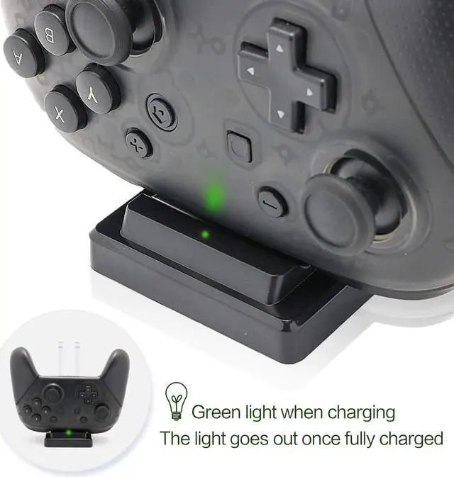 Alt view image 6 of 7 - Controller Charger Dock for Nintendo Switch 6 in 1 Charging Station for Nintendo Switch Joy-Con Controllers and Pro Controllers Black
