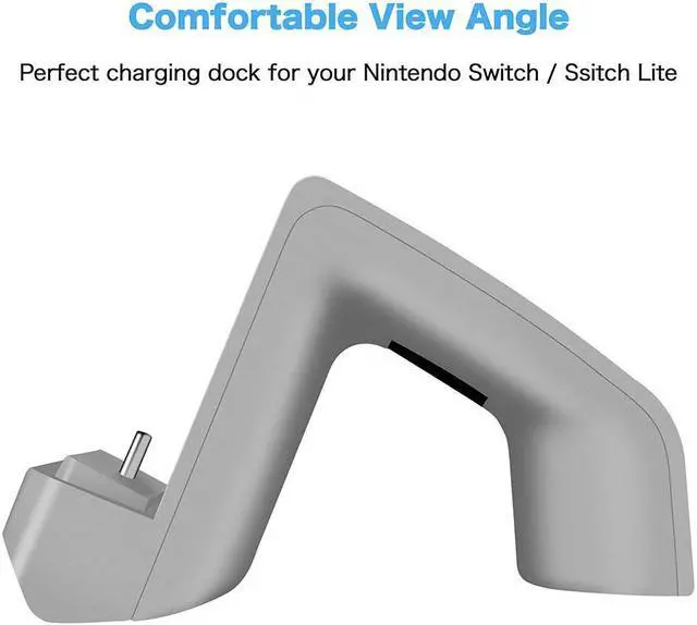 Alt view image 3 of 6 - Nintendo Switch Dock Mini Portable Charging Stand with USB Type C Port Replacement Charging Dock Station for Nintendo Switch and Switch Lite