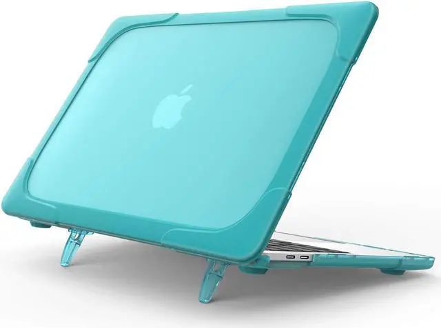 Main image of MacBook Air 13 Inch Case 2018 Release A1932 Heavy Duty Slim Hard Shell Dual Layer Protective Cover with Fold Kickstand for Apple MacBook Air 13 Retina with Touch ID