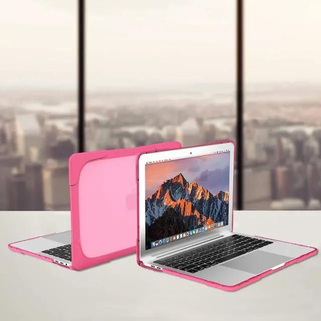 Alt view image 7 of 7 - MacBook Air 13 Inch Case 2018 Release A1932 Heavy Duty Slim Hard Shell Dual Layer Protective Cover with Fold Kickstand for Apple MacBook Air 13 Retina with Touch ID