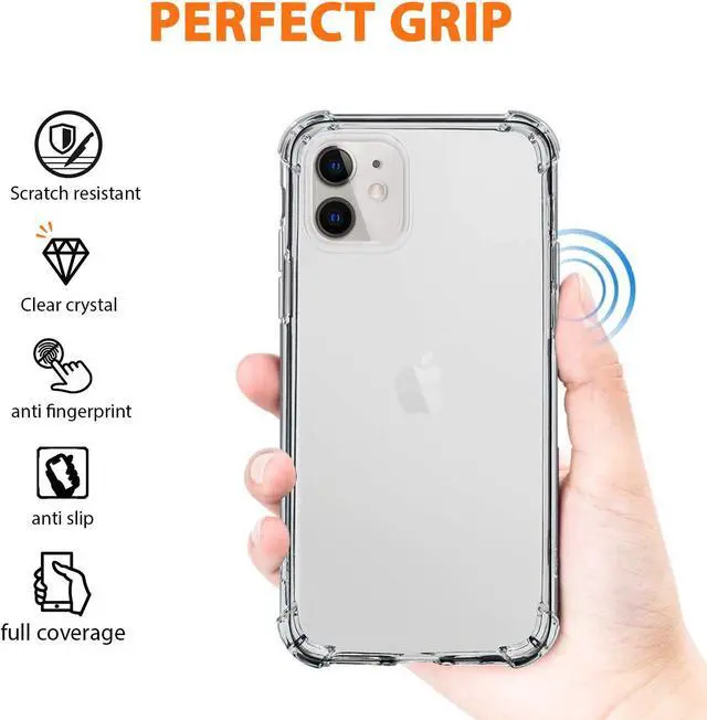 Alt view image 3 of 7 - iPhone 11 Case | TPU Crystal Clear Case | Anti-Scratch & Reinforced Corners Cover | Thin Soft Slim Hard PC | Shock Absorption| Protective Hard Cover For Designed for iPhone 11 6.1 Inch