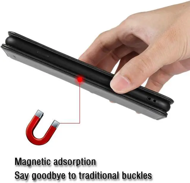 Alt view image 6 of 7 - Galaxy S10 Plus Wallet Premium Leather Folio Case with Kickstand Card Slots Magnetic Closure Flip Notebook Cover TPU Interior Case Compatible with Galaxy S10 Plus