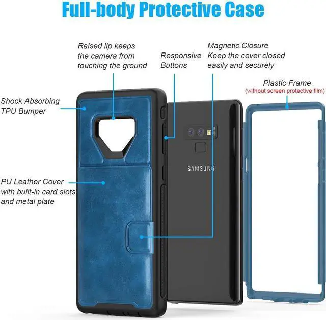 Alt view image 6 of 6 - Galaxy S10e Case Sumsung S10e Wallet Card Slots Holders Kickstand Flip Cover Bumper PU Leather TPU Rubber Hard PC Frame Magnetic Slim Shockproof Durable Shockproof Protective Case Cover