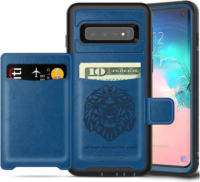 Main image of Galaxy S10e Case Sumsung S10e Wallet Card Slots Holders Kickstand Flip Cover Bumper PU Leather TPU Rubber Hard PC Frame Magnetic Slim Shockproof Durable Shockproof Protective Case Cover