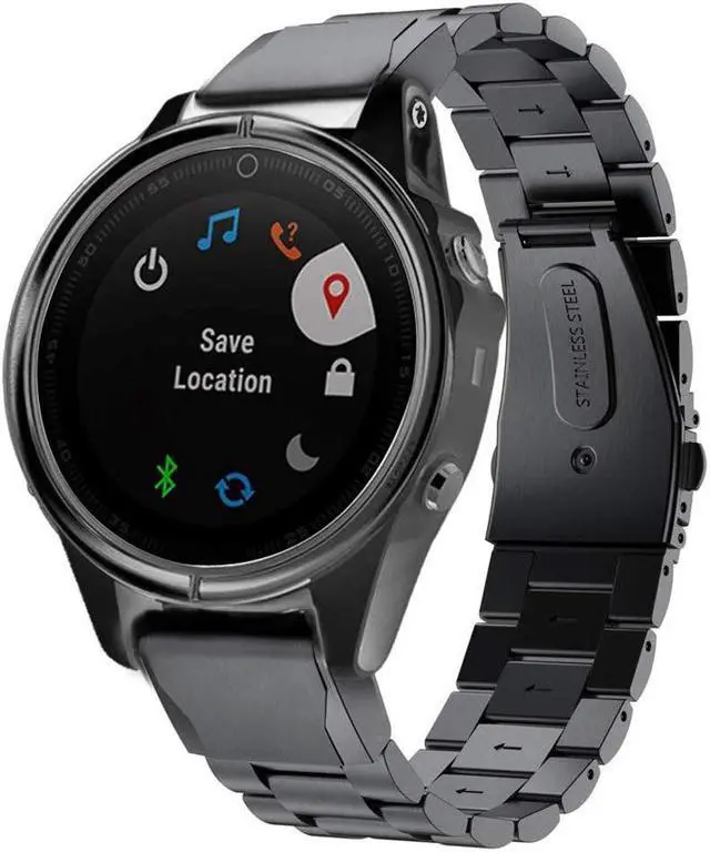 Alt view image 2 of 7 - Fenix 5S/Fenix 6S Watch Band 20mm Quick Fit Stainless Steel Metal Replecement Wristband Strap for Garmin Fenix 5S / Fenix 5S Plus