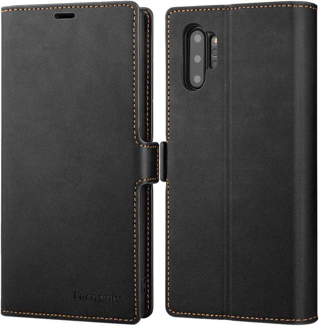 Galaxy Note 10 Plus Wallet Case Premium Leather Note 10+ Plus Folio Flip  Case with Kickstand Card Holder Slots Shockproof Protective Cover for  Samsung Galaxy Note 10 Plus 6.8 inch 